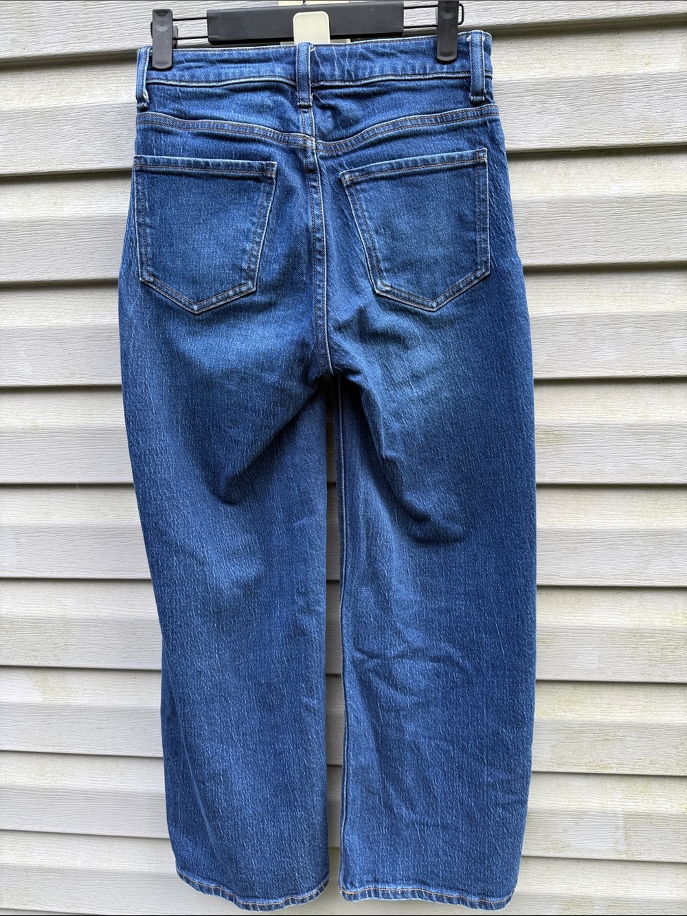 Quince | Bella Stretch Patch Pocket Denim Wide Leg Blue Jeans size 25 - Picture 3 of 6
